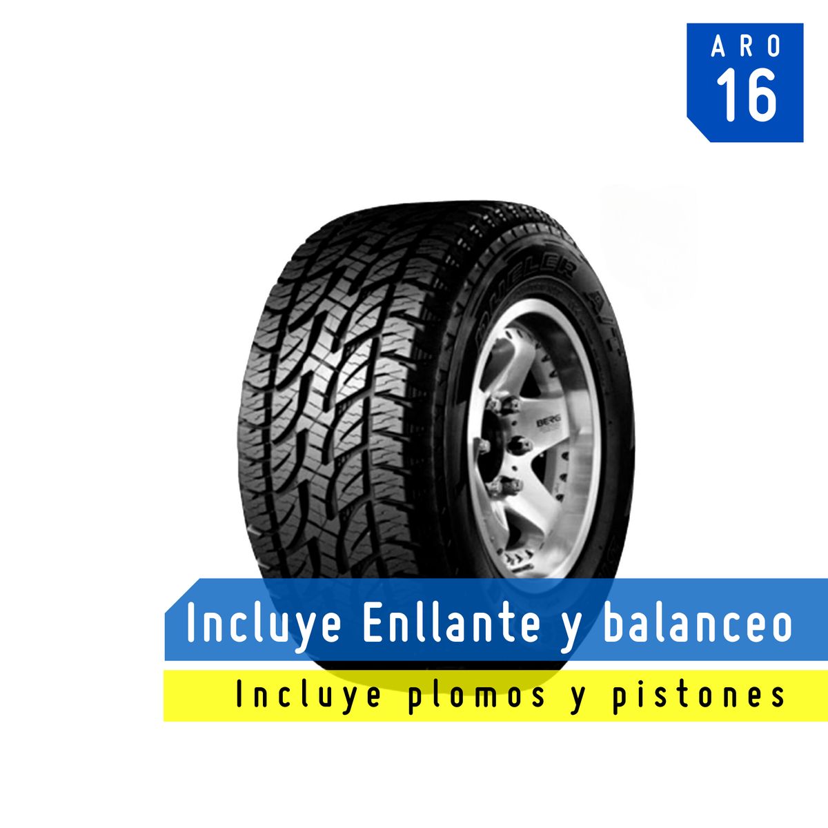 BRIDGESTONE - Llanta Bridgestone 265/70R16 112S BS Dueler A/T D