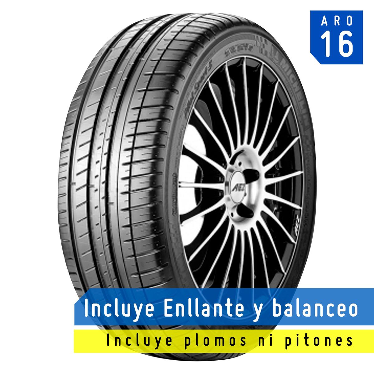 MICHELIN - Llanta Michelin 215/45 R16 90V Pilot Sport 3 A
