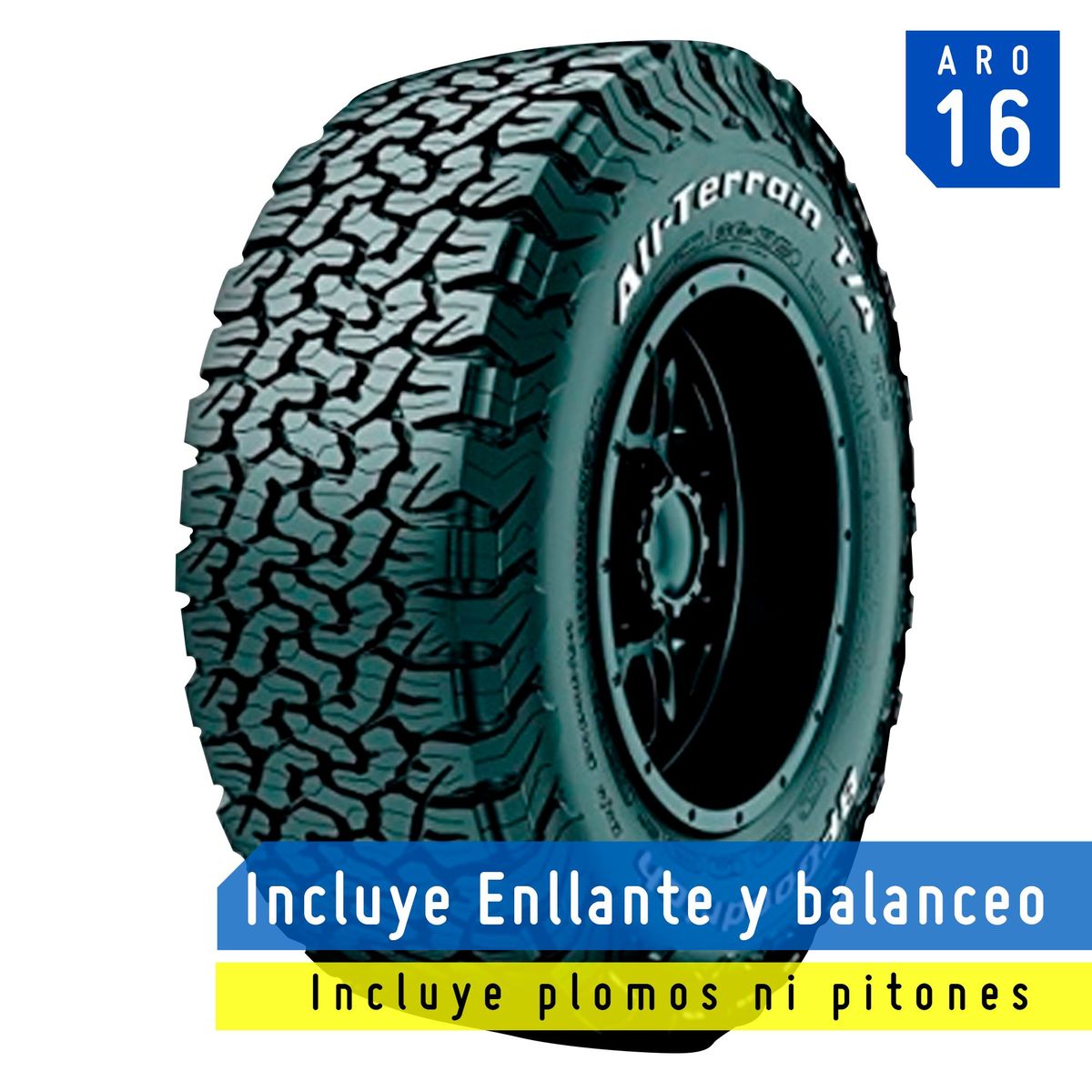 Llanta Bf Goodrich LT245/75R16 120/116S TL ALL-TE, marca BFGOODRICH - Foto Principal