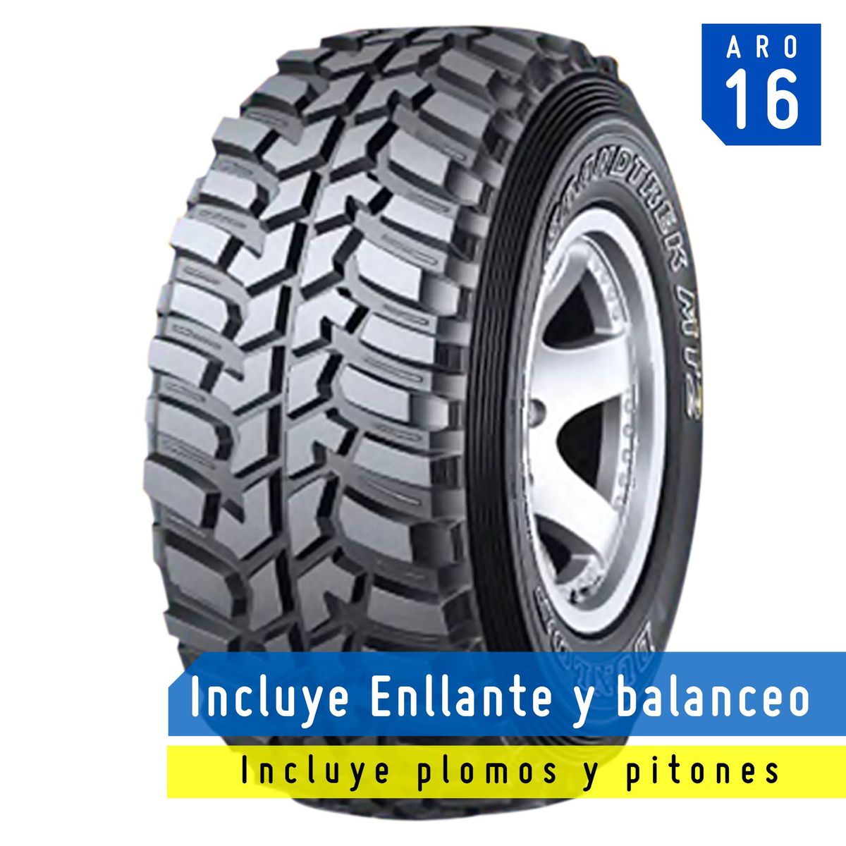 DUNLOP - Llanta Dunlop LT255/85 R16 112/109Q Grandtre