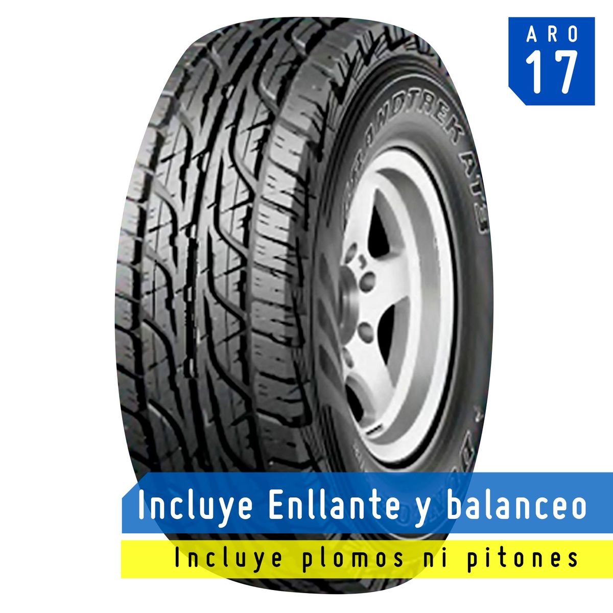 DUNLOP - Llanta Dunlop 265/65 R17 112S Grandtrek AT3