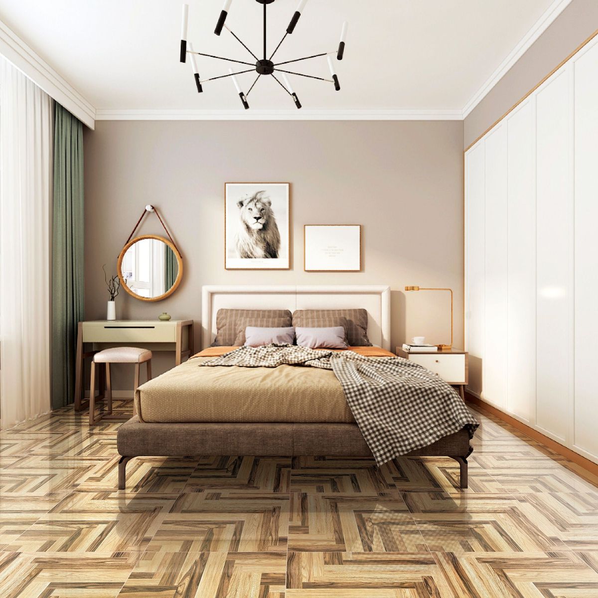 HOLZTEK - Gres Porcelanico Marrón Maderado 60x60cm 1.44m2