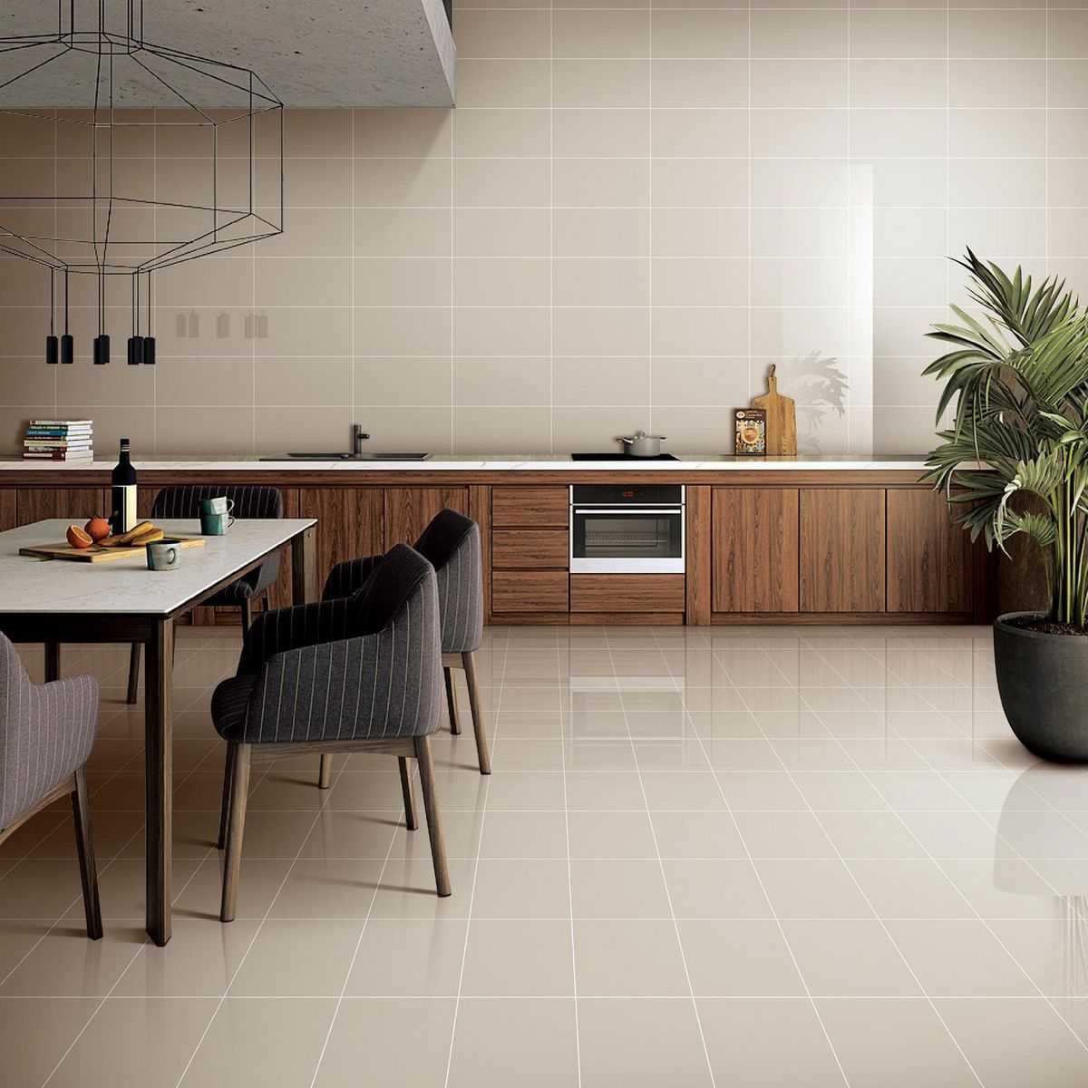 HOLZTEK - Porcelanato Beige 30x60 Lisas/Granilladas Brillante 1.44 m2