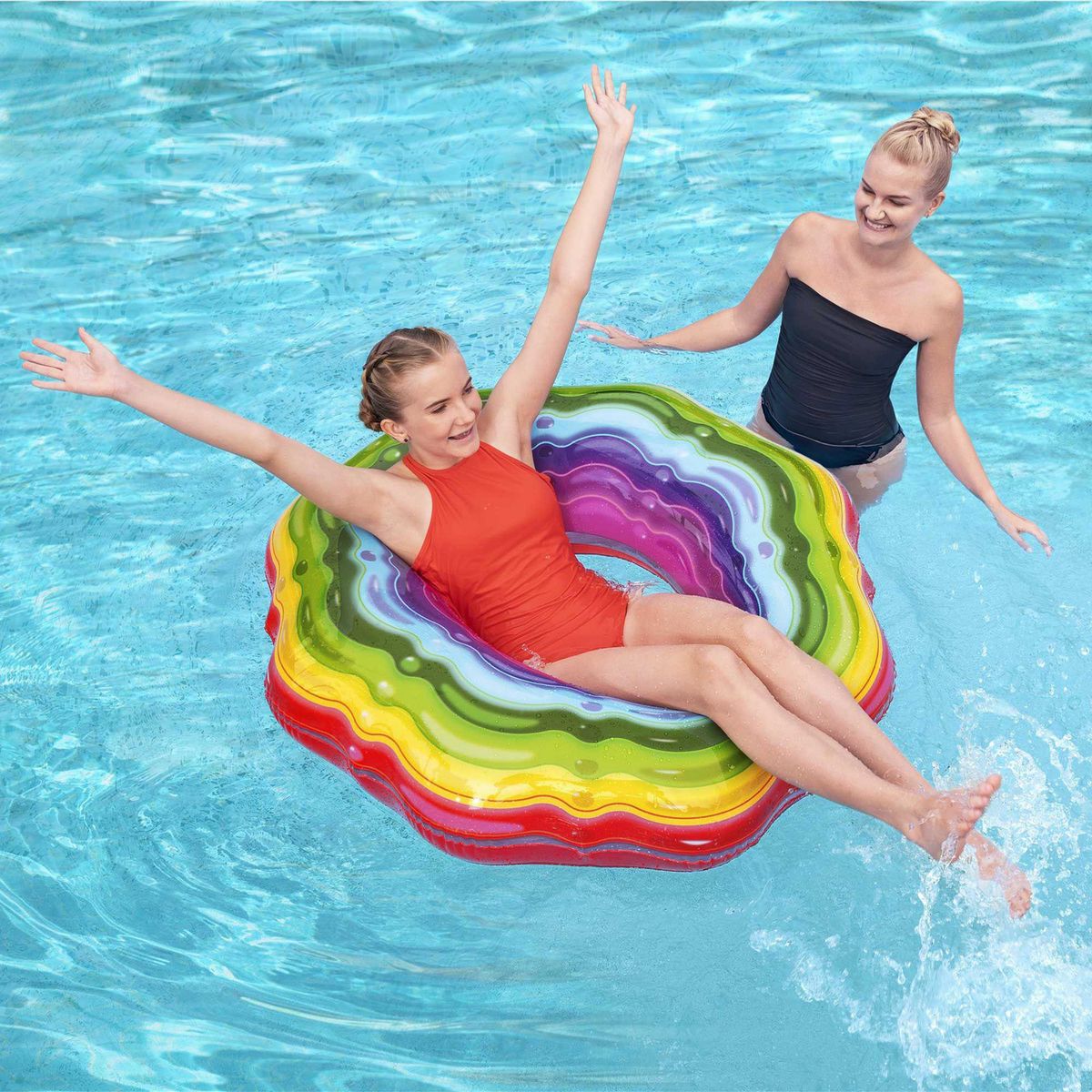 BESTWAY - Flotador Arcoiris 115x27x115cm