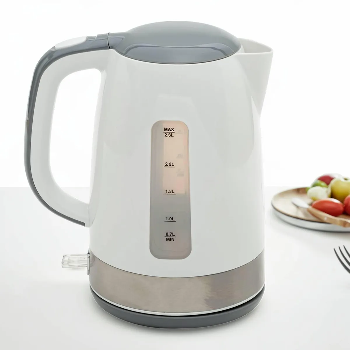 RECCO - Hervidor 2.5 Litros Blanco y Gris RHE-25GRAND