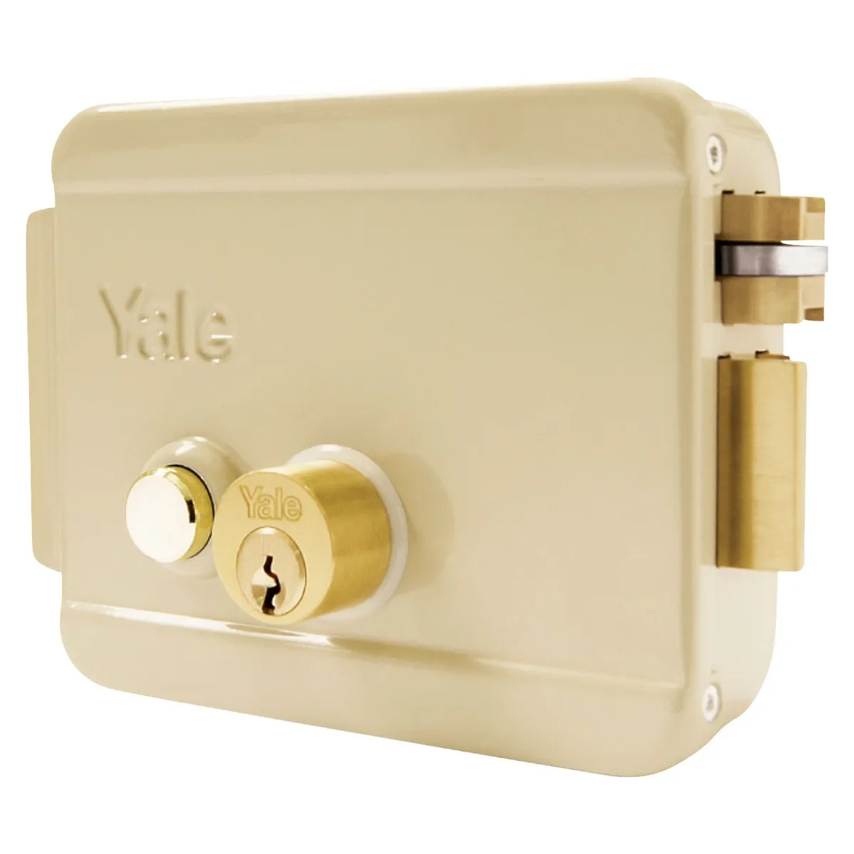 YALE - Cerradura Eléctrica con Botón Derecho Yale