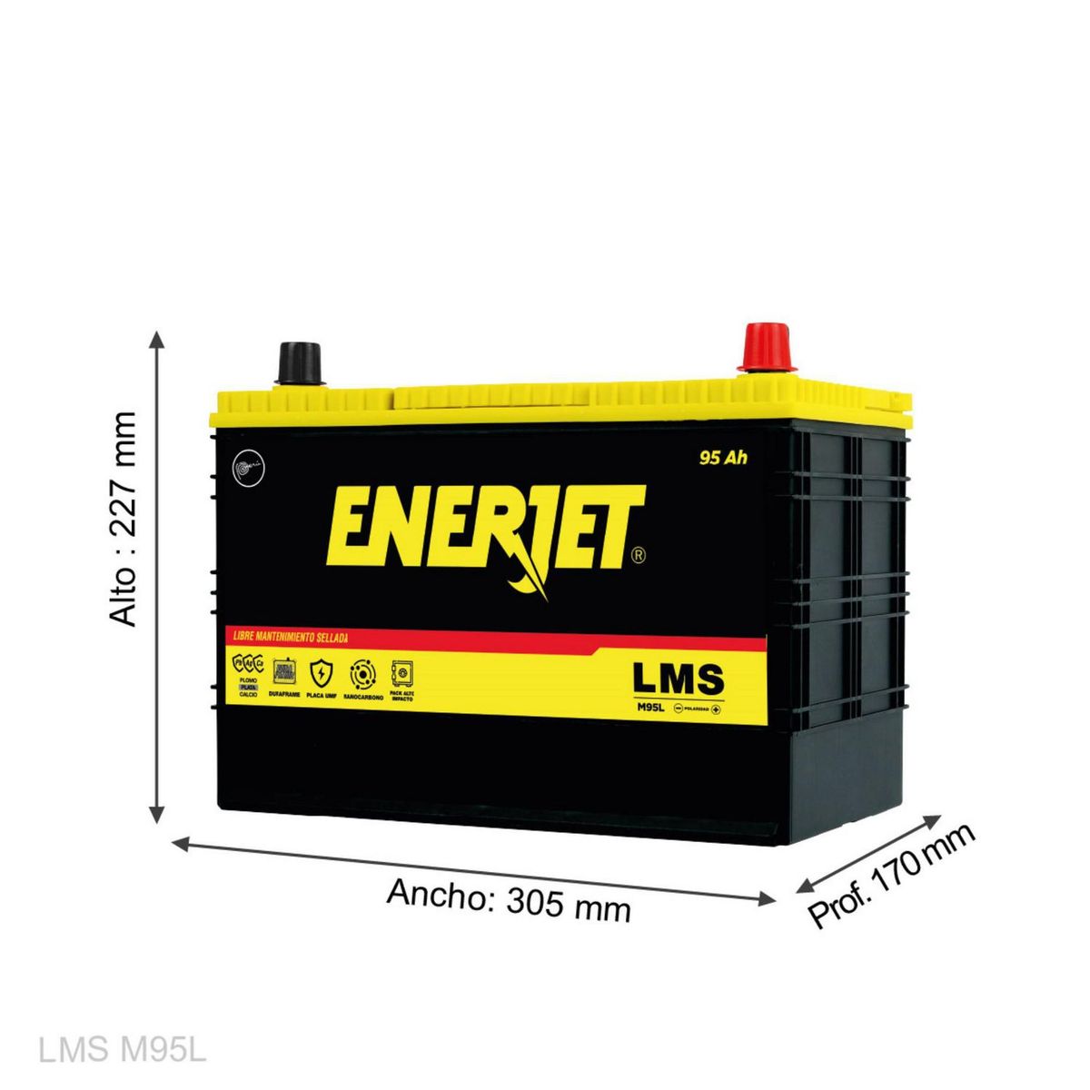 BATERIAS ENERJET - Batería para Camioneta 15 Placas M95L