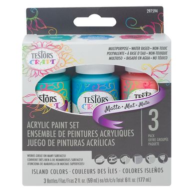 Set de 3 Pinturas Acr�licas Colores Isle�os Mate