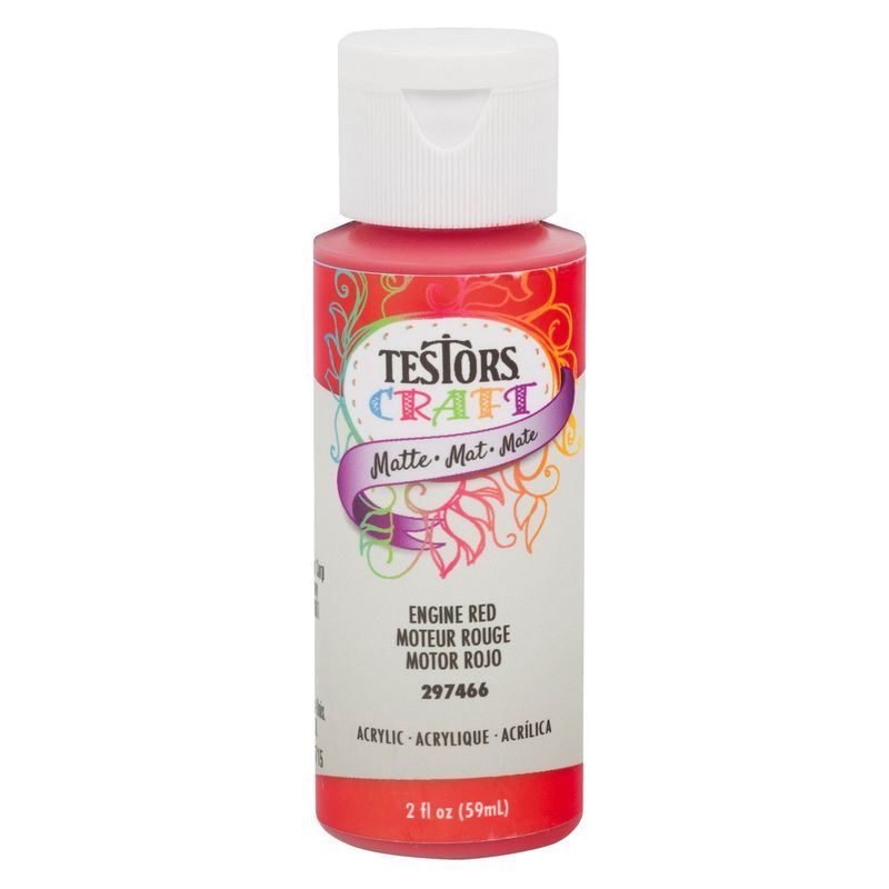 TESTORS - Pintura Acrílica Testors Rojo Motor Mate 59mL
