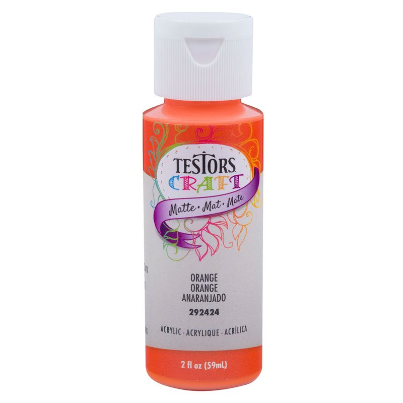 RUST OLEUM - Pintura Acrílica Testors Naranja Mate 59mL