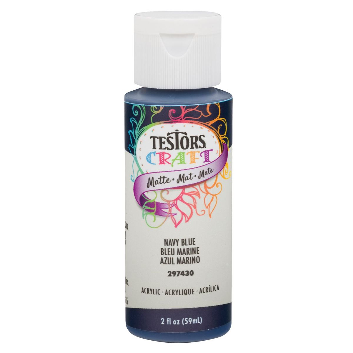 TESTORS - Pintura Acrílica Testors Azul Marino Mate 59mL