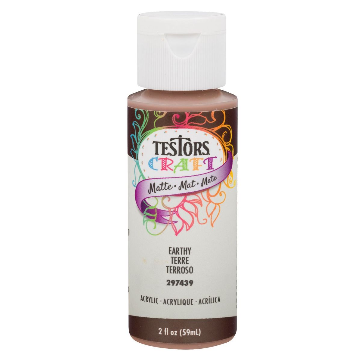Pintura Acrílica Testors Terroso Mate 59mL, marca TESTORS - Foto Principal