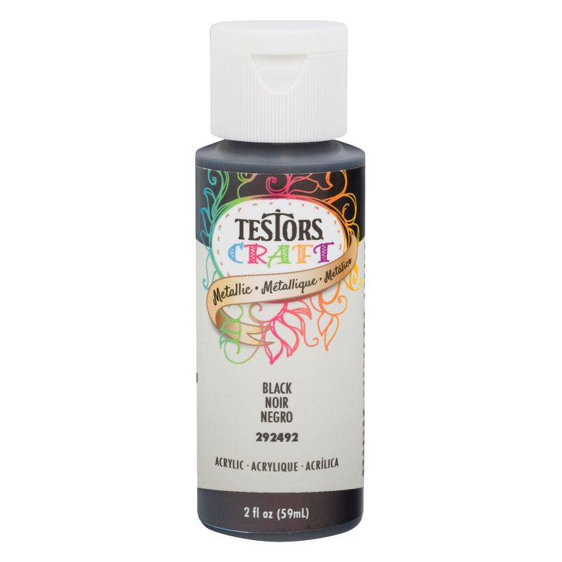 TESTORS - Pintura Acrílica Testors Negro Metálico 59mL