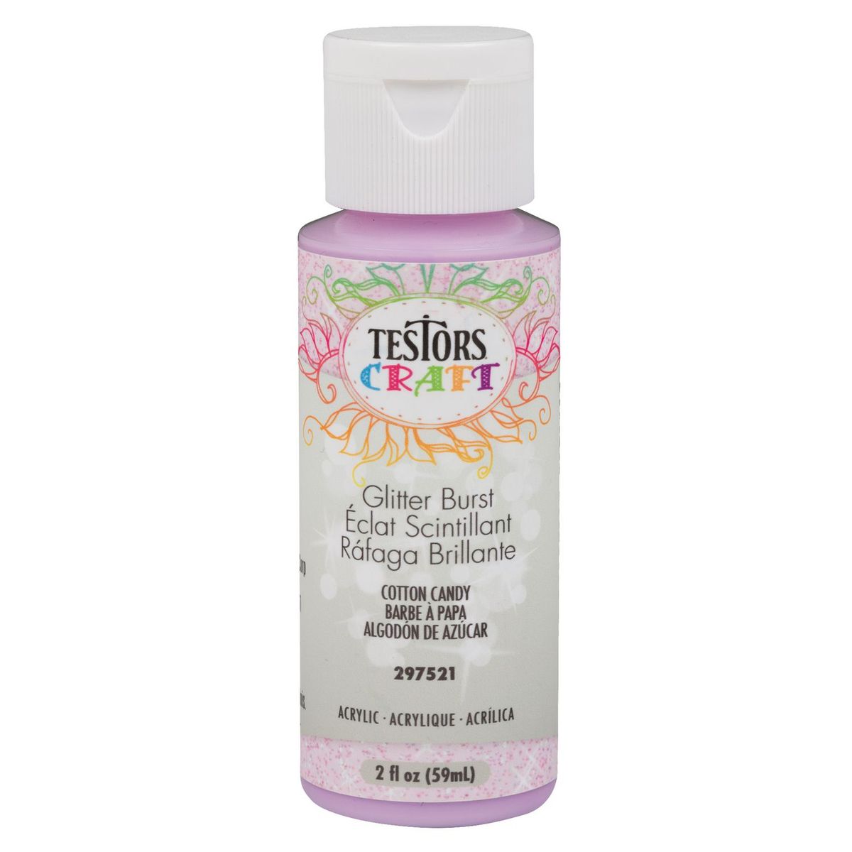 TESTORS - Pintura Acrílica Testors Algodón de Azúcar Brillantina 59mL