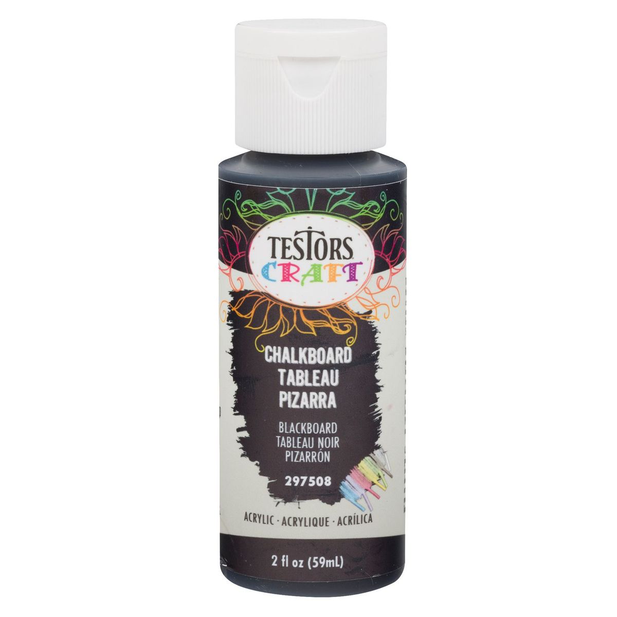 TESTORS - Pintura Acrílica Testors Pizarra Negro 59mL