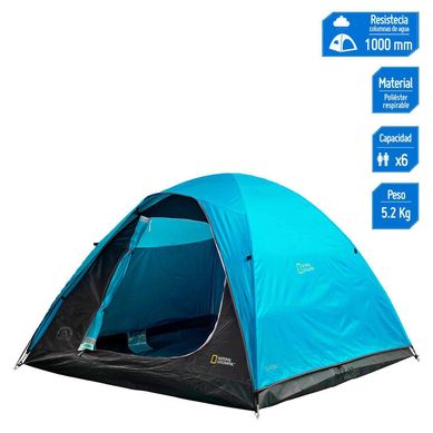 Carpa 6 Personas National Geographic Cove VI Amarillo/Gris
