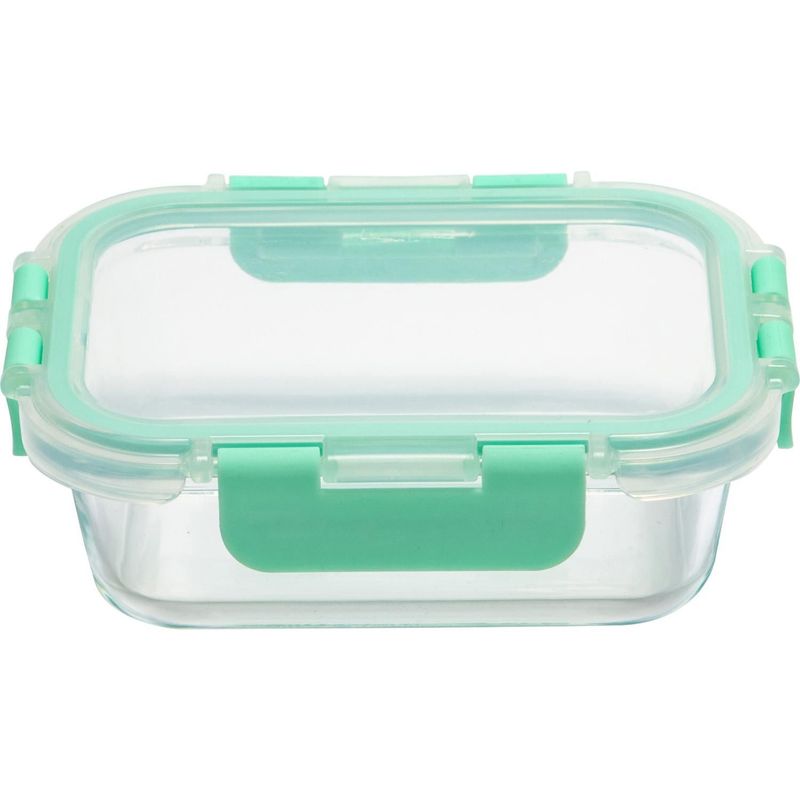 JUST HOME COLLECTION - Táper De Vidrio Clip Vidrio Rectangular 370Ml
