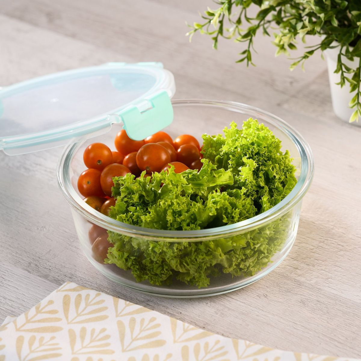 JUST HOME COLLECTION - Táper De Vidrio Clip Vidrio Redondo 1.2Lt