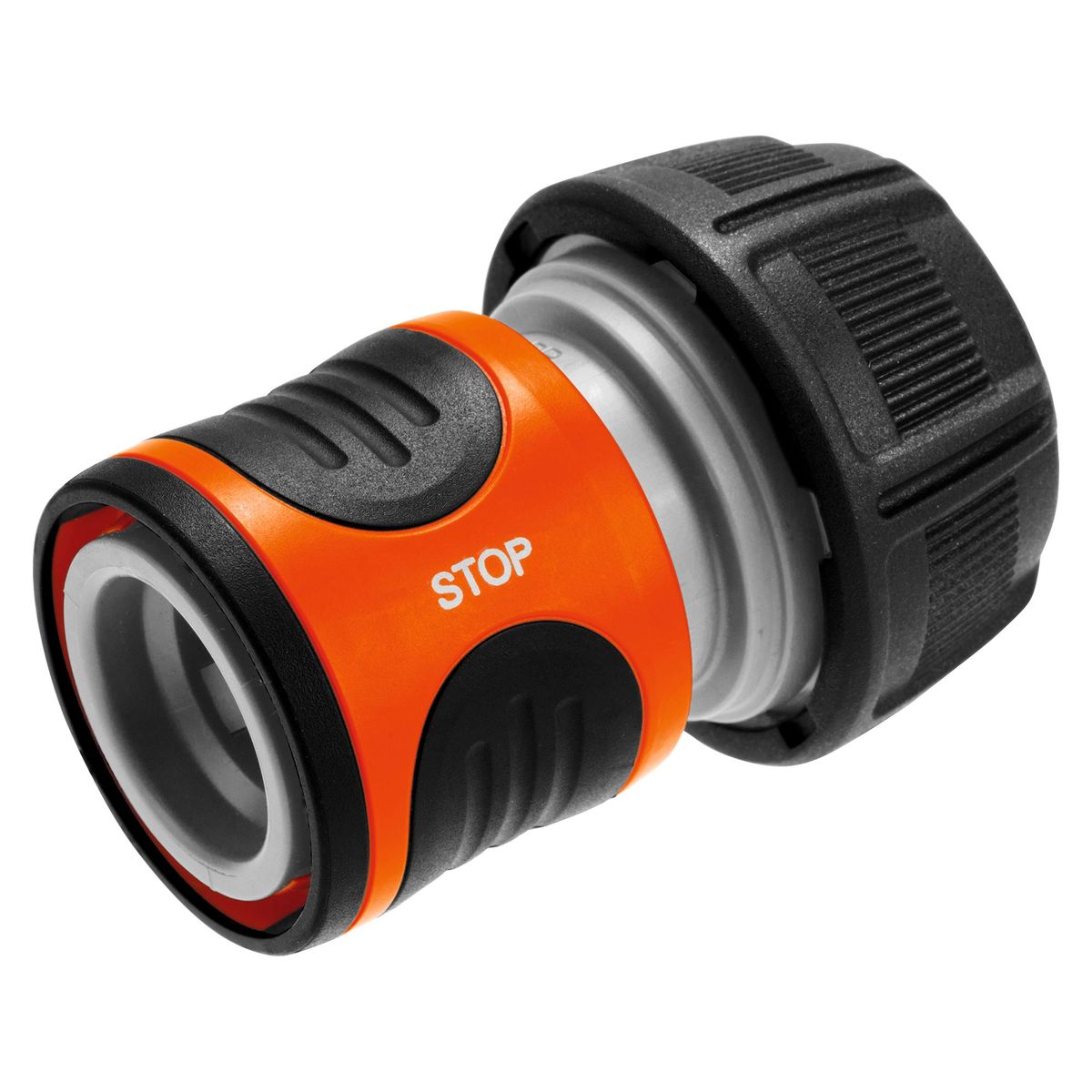 GARDENA - Conector para Mangueras con Stop 3/4" Plástico Naranja/Gris