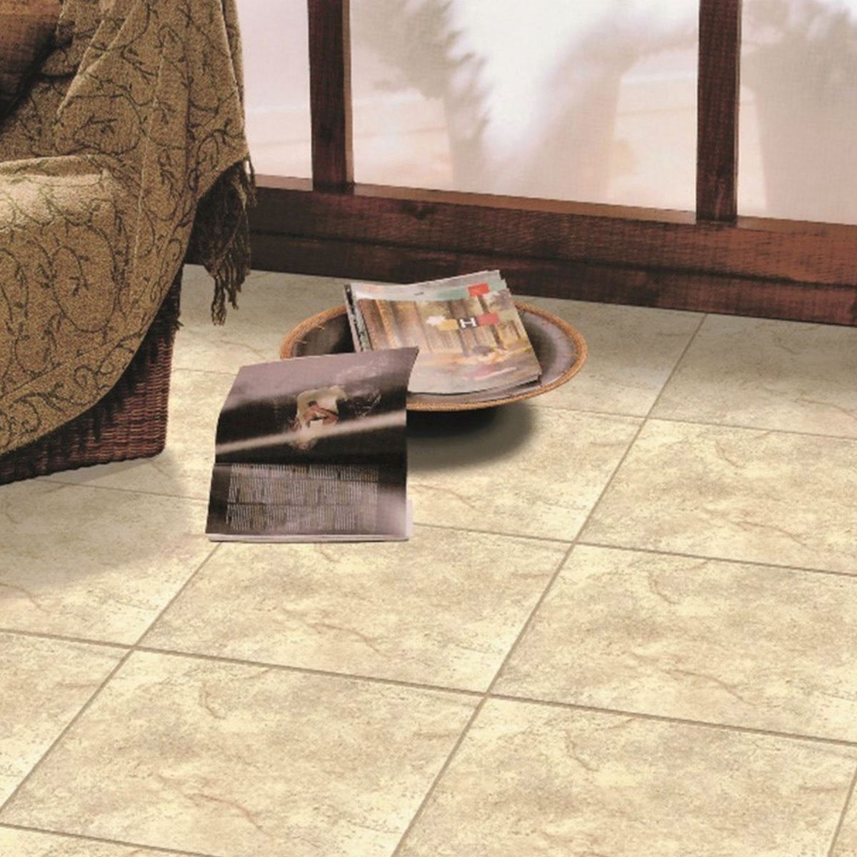 CARMELO FIOR - Cerámica Etna Beige Marmolizado 45x45cm 2.00m2 para piso