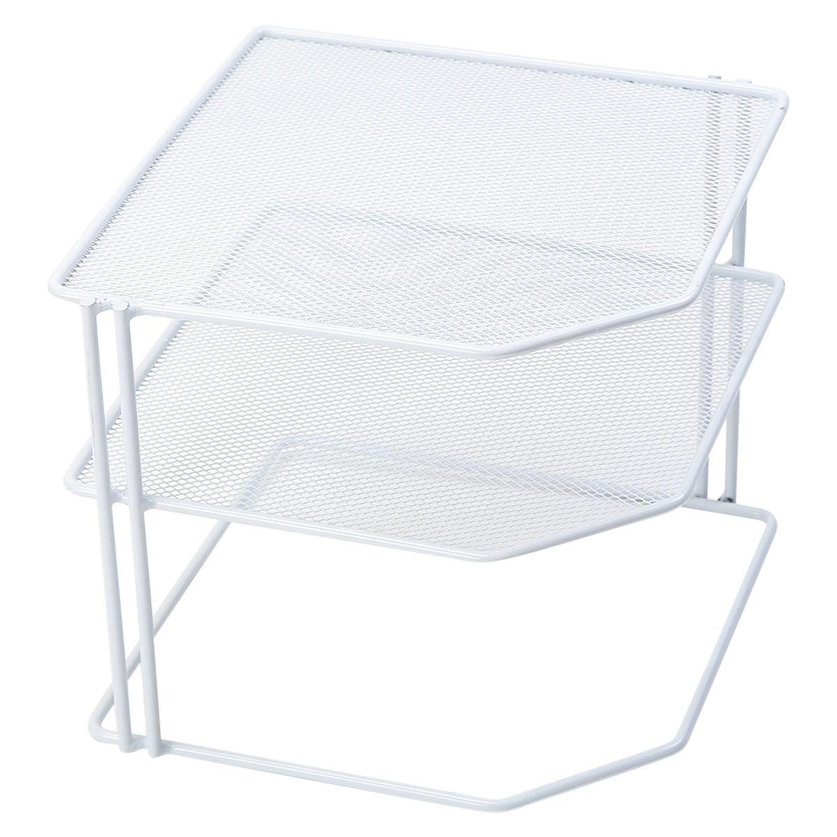 CASA BONITA - Repisa Organizador Esquinero de Cocina 3 Niveles Blanco