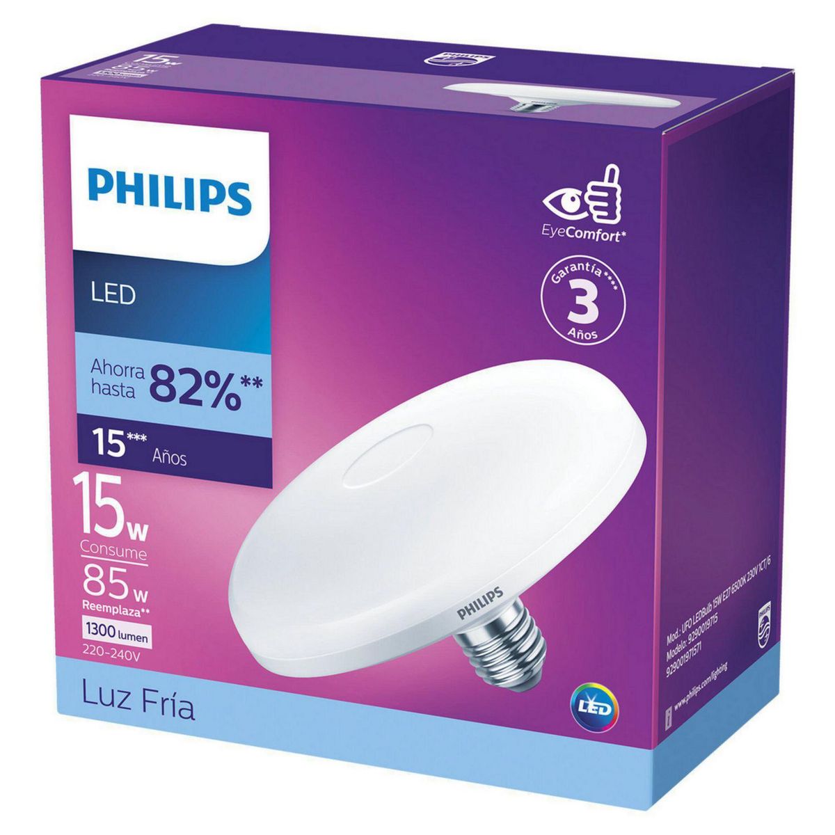 PHILIPS - Foco UFO 15W E27 Luz Fría