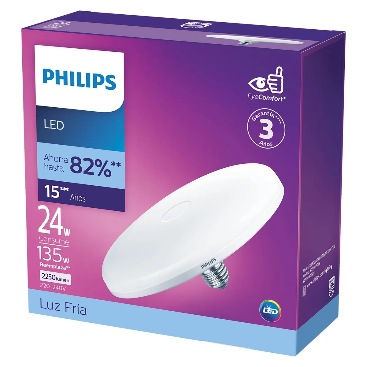 PHILIPS - Foco UFO 24W E27 Luz Fría