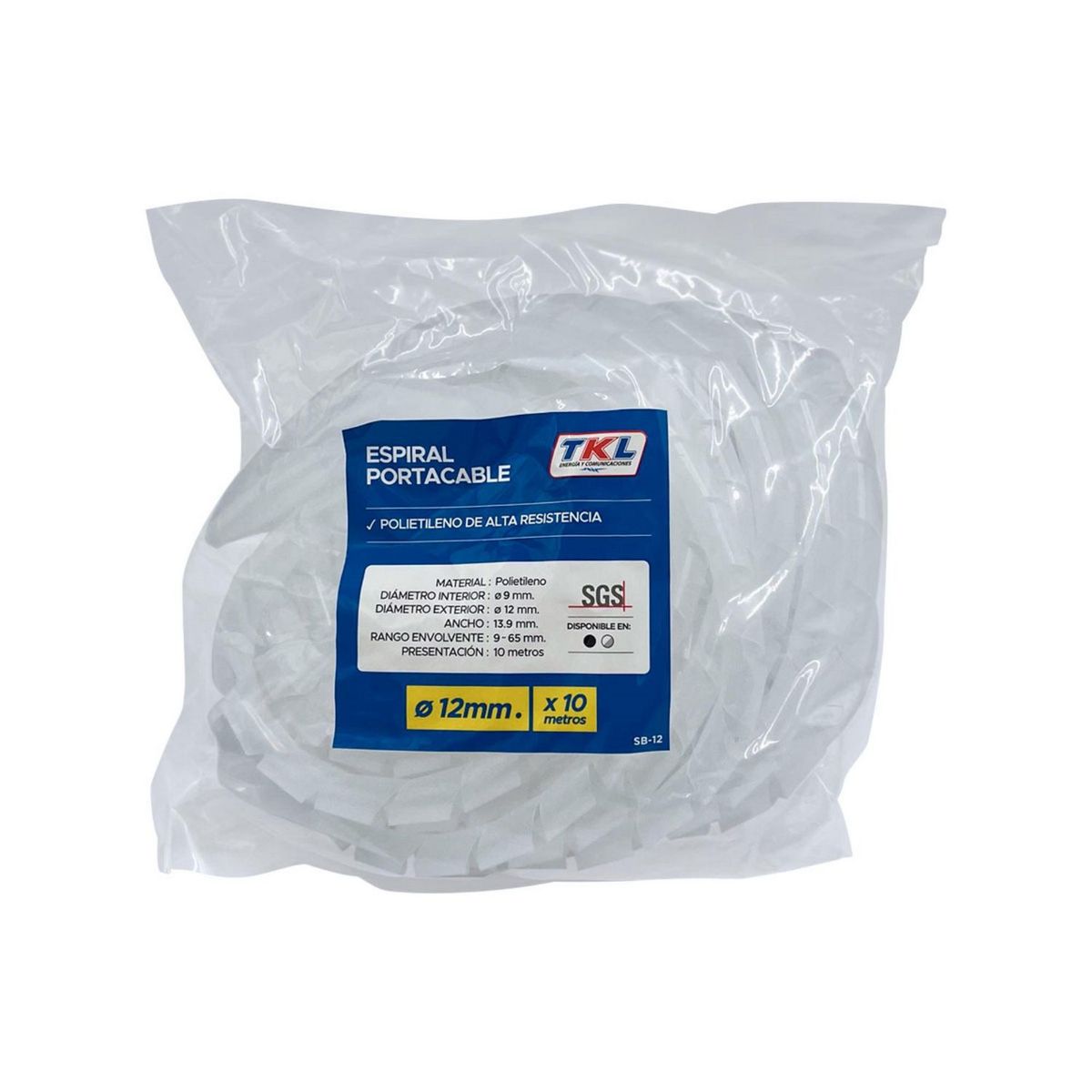 DEXSON - Portacable Espiral 12mm x 10 m