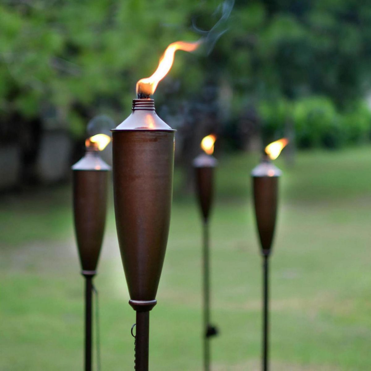 JUST HOME COLLECTION - Set de 4 Antorchas Metálicas