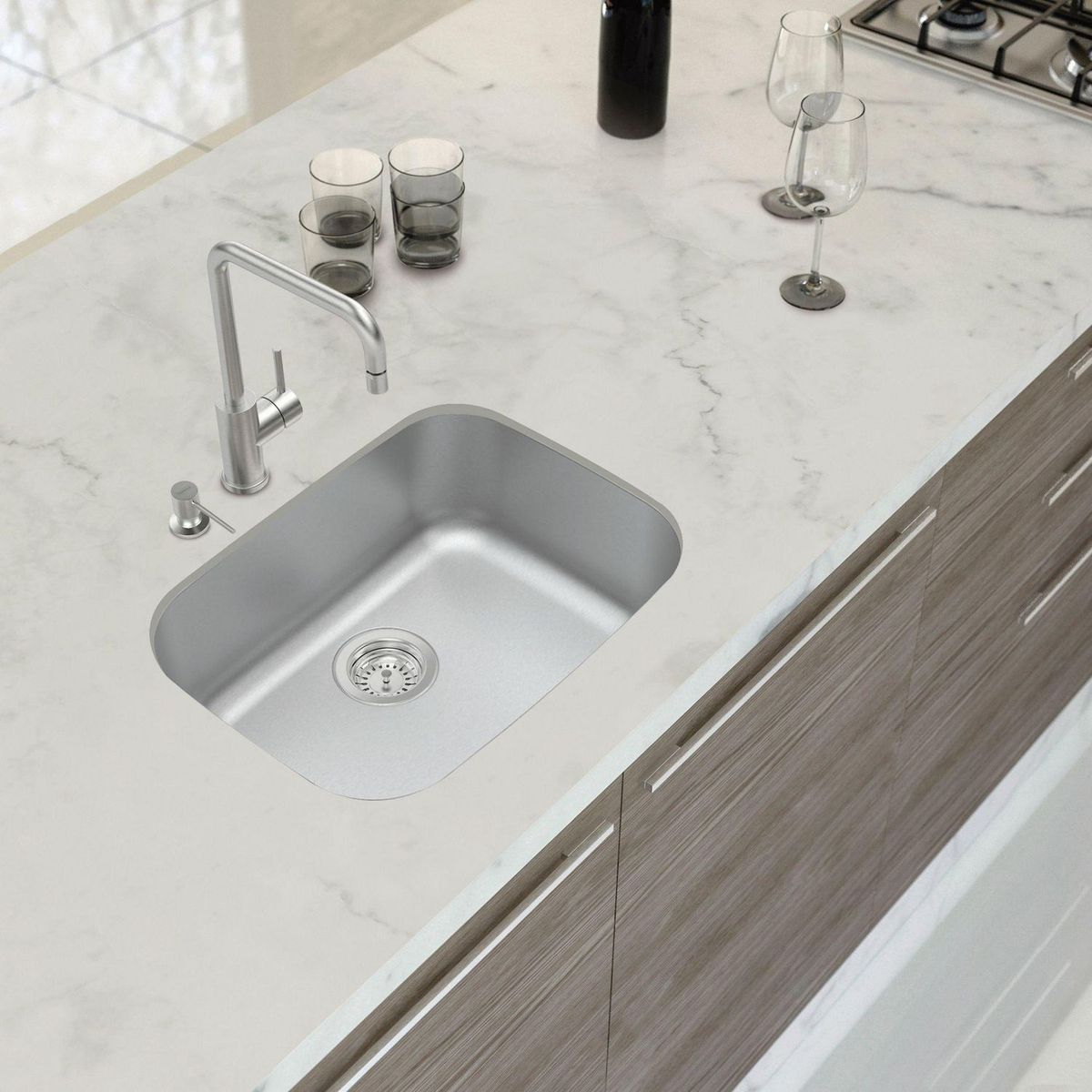 TRAMONTINA - Lavadero de Cocina Tramontina Cubeta 1 Poza 48x34cm