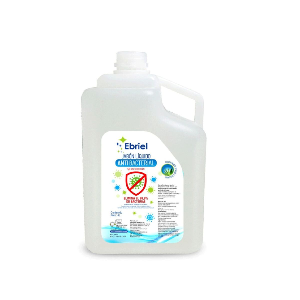 EBRIEL - Jabón Liquido Antibacterial 4Lt