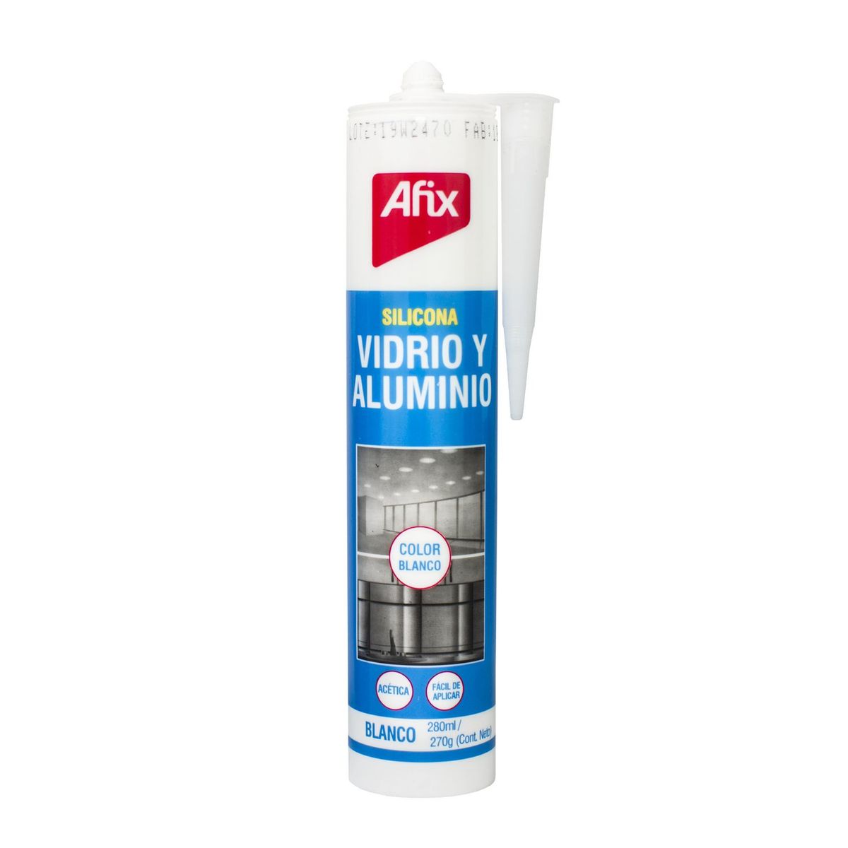 AFIX - Silicona para vidrio y aluminio Blanco Afix 280ml