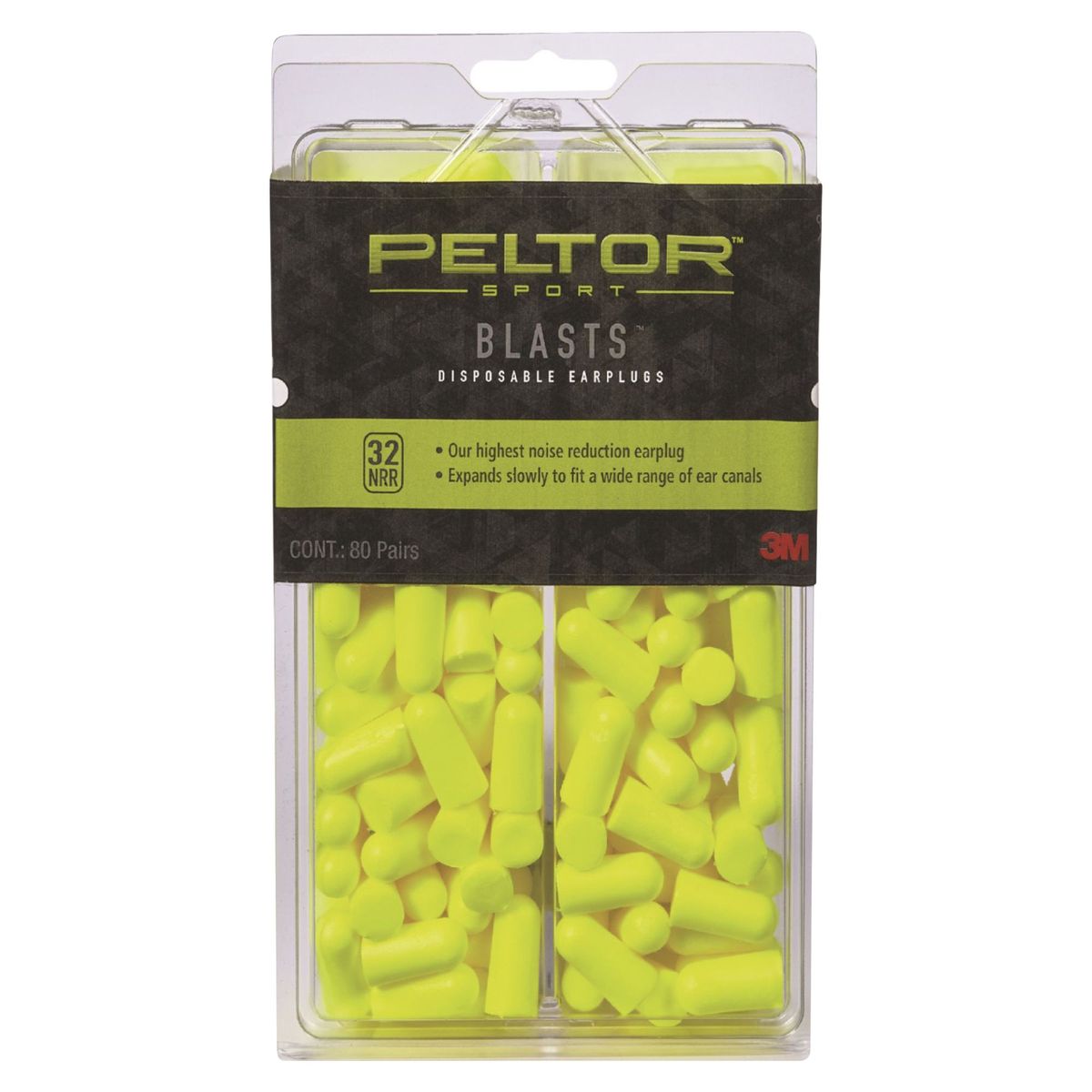 3M - Tapones Auditivos Peltor Sport Desechables 3M Pack x 80 pares