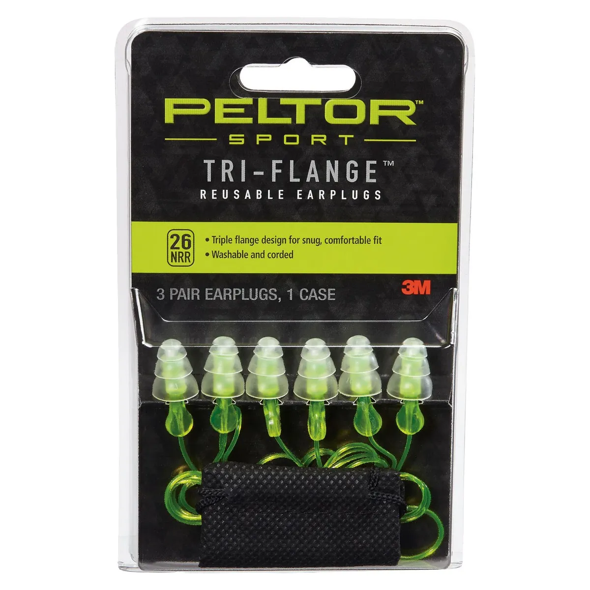 3M - Tapones Auditivos Peltor Sport Reutilizables 3M Pack x 3 pares