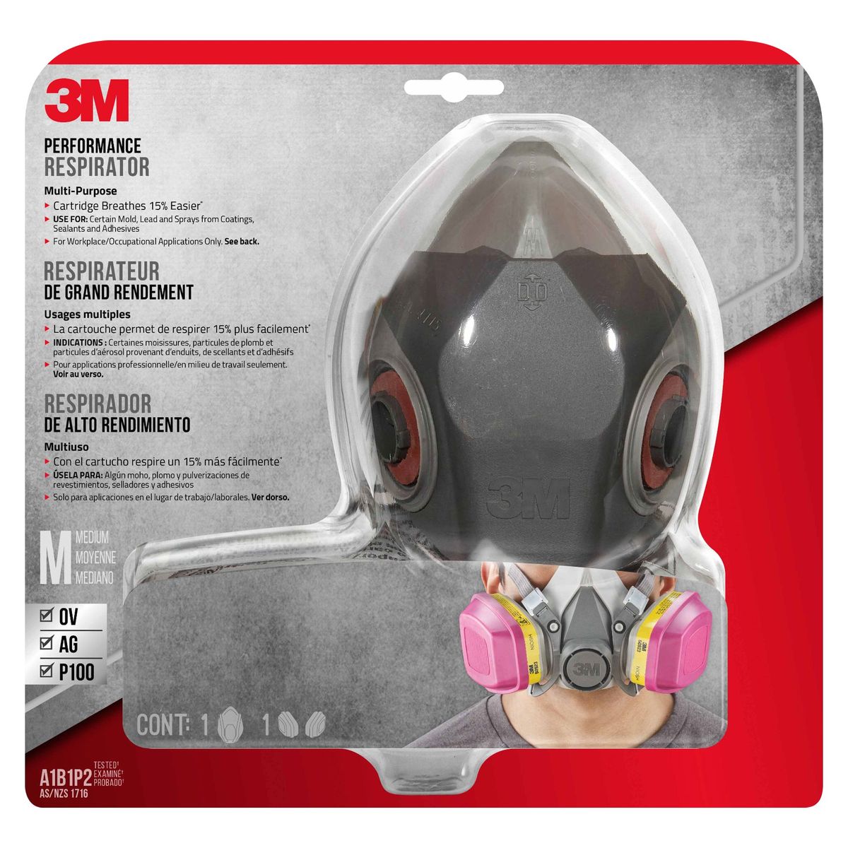 3M - Respirador Multipropósito de PVC 3M 62023