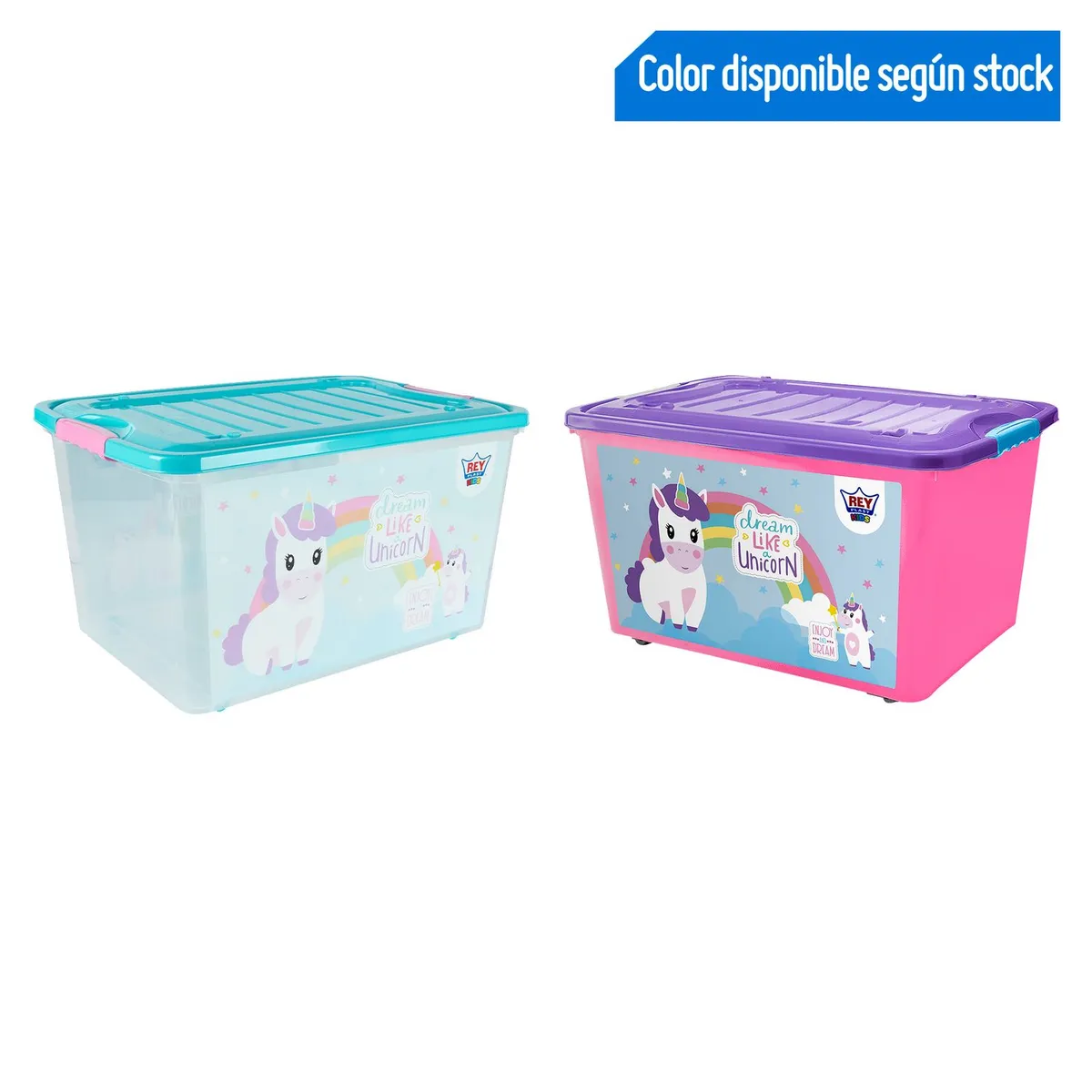 REYPLAST - Caja de Plástico Suprema #50 Reyplast 37.5L Unicornio