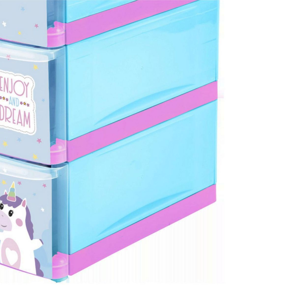 REYPLAST - Cajonera de Plástico Reyplast 3 Niveles Unicornio