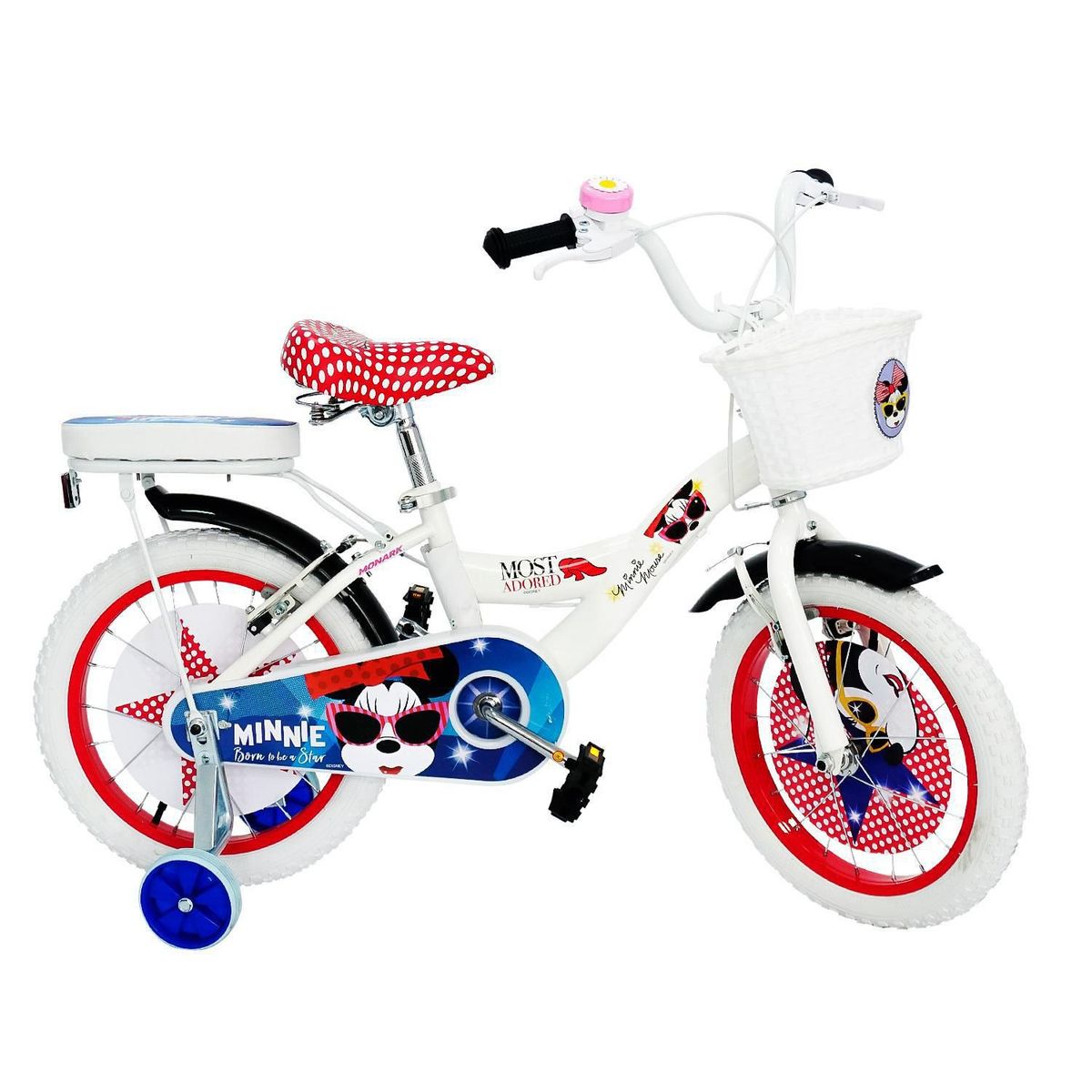 MONARK - Bicicleta Monark Minnie Iconic Aro 16'' Blanco