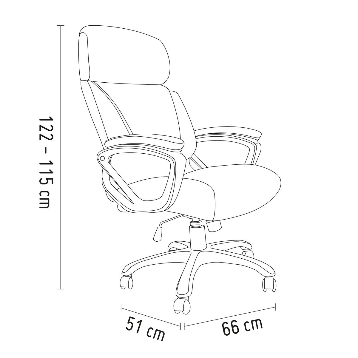 VENSO - Silla de Oficina Presidencial RTA-2990 Negro