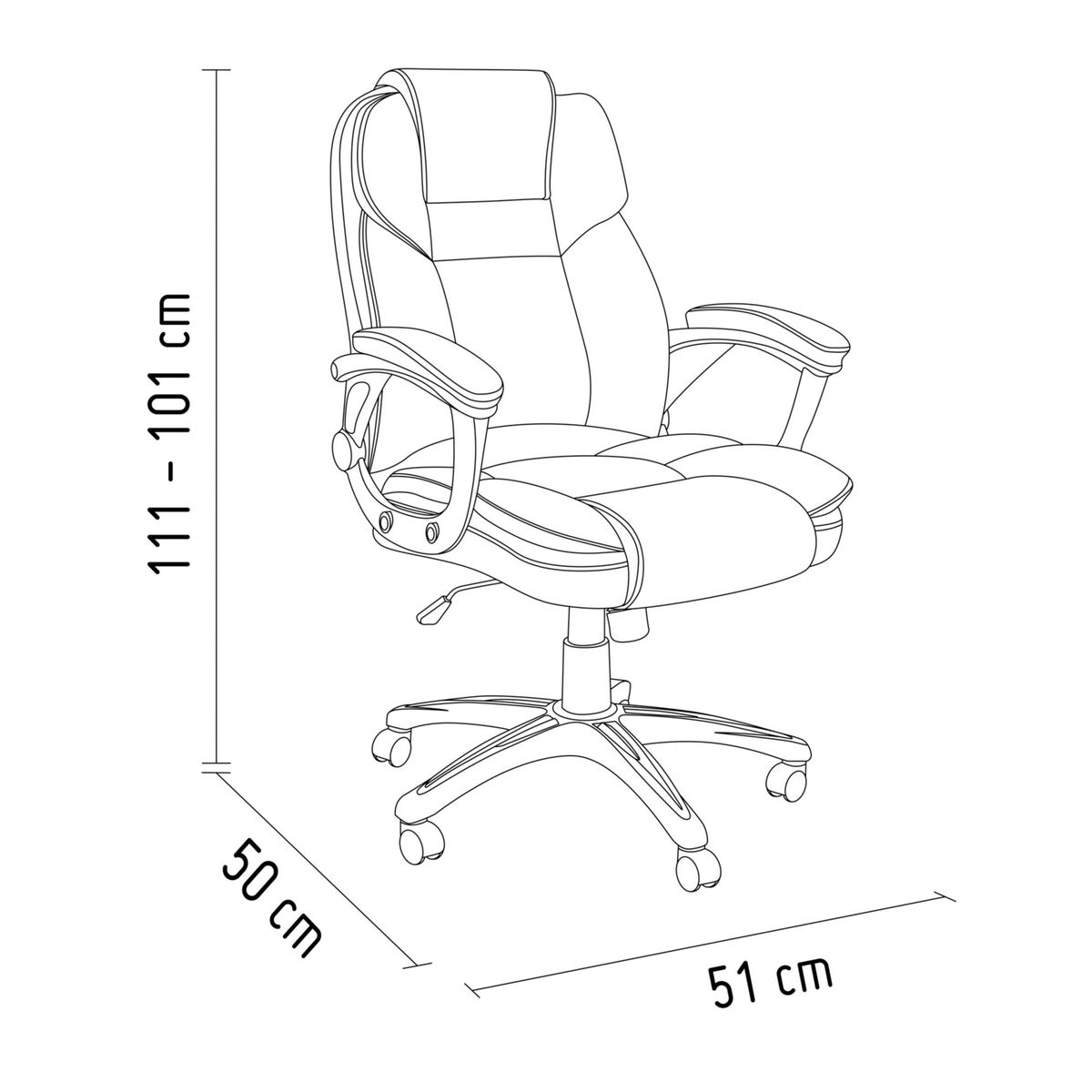 VENSO - Silla Gerencial RTA-1161Ge Negro