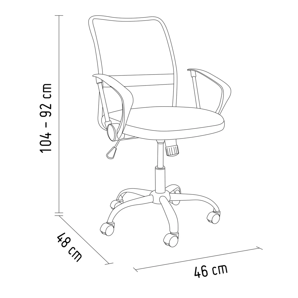 VENSO - Silla de Oficina Giratoria Ejecutiva RTA-0043 Negro