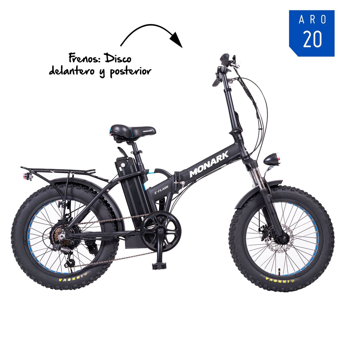 MONARK - Bicicleta Monark E-Bike Flash Aro 20'' Negro
