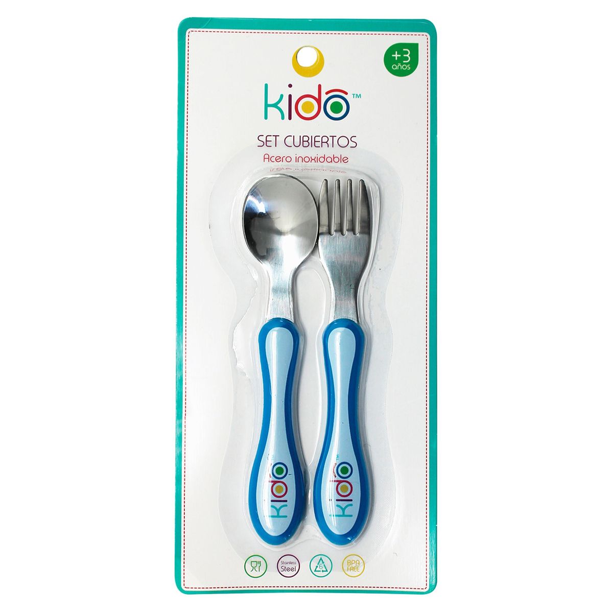 KEEP KIDO - Set 2 Cubiertos Rojo/Azul