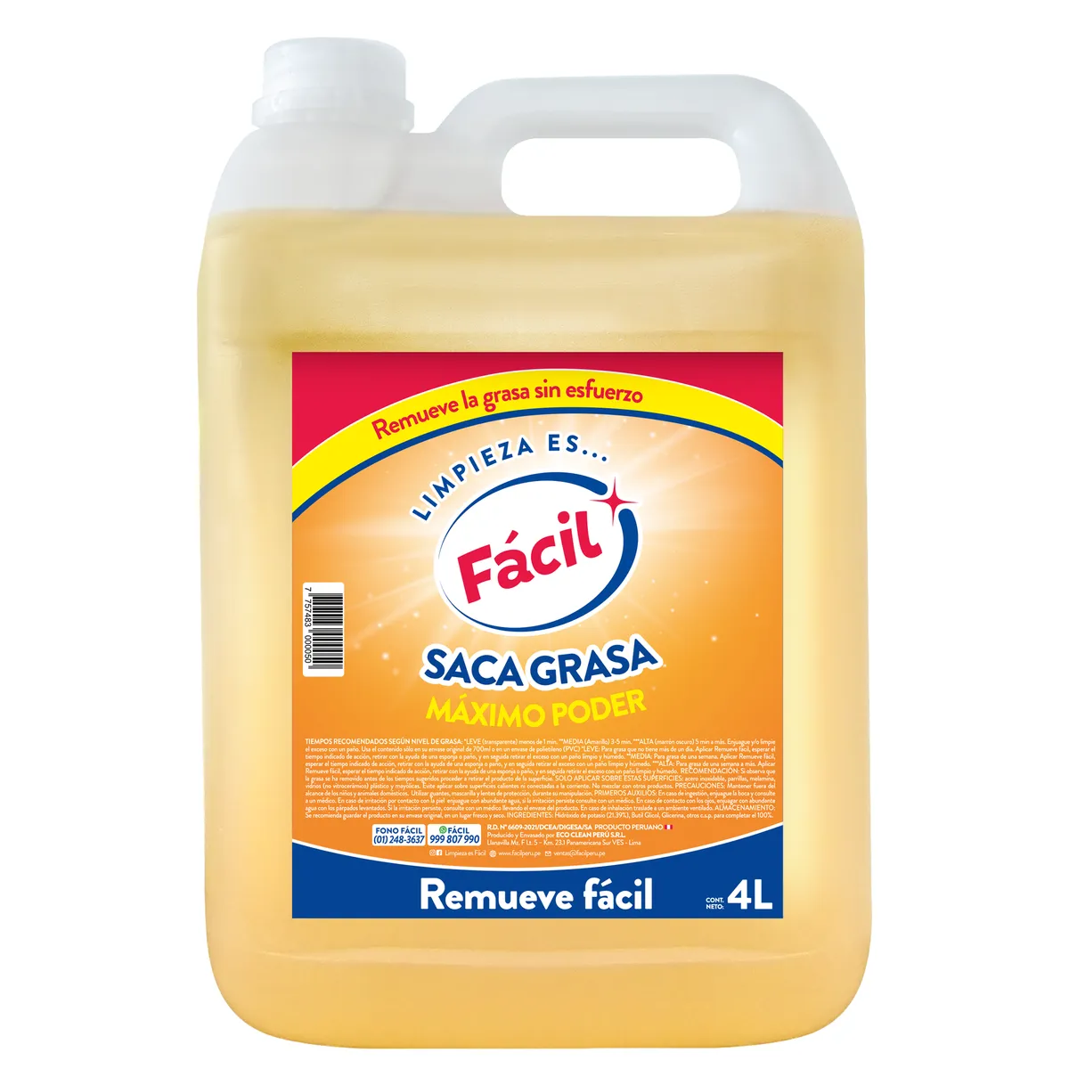 GENERICO - Desengrasante Profesional Fácil 4L