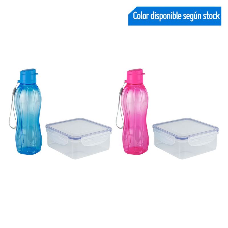 BASA - Combo Tomatodo Ziba 600 ml + Taper cuadrado 900 ml