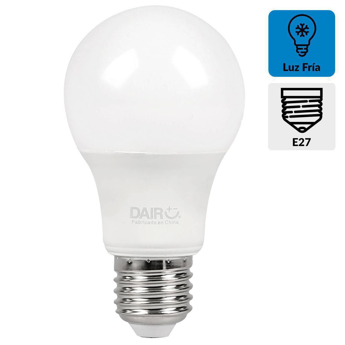 DAIRU - Foco LED Bulbo A60 8W E27 Luz Blanca