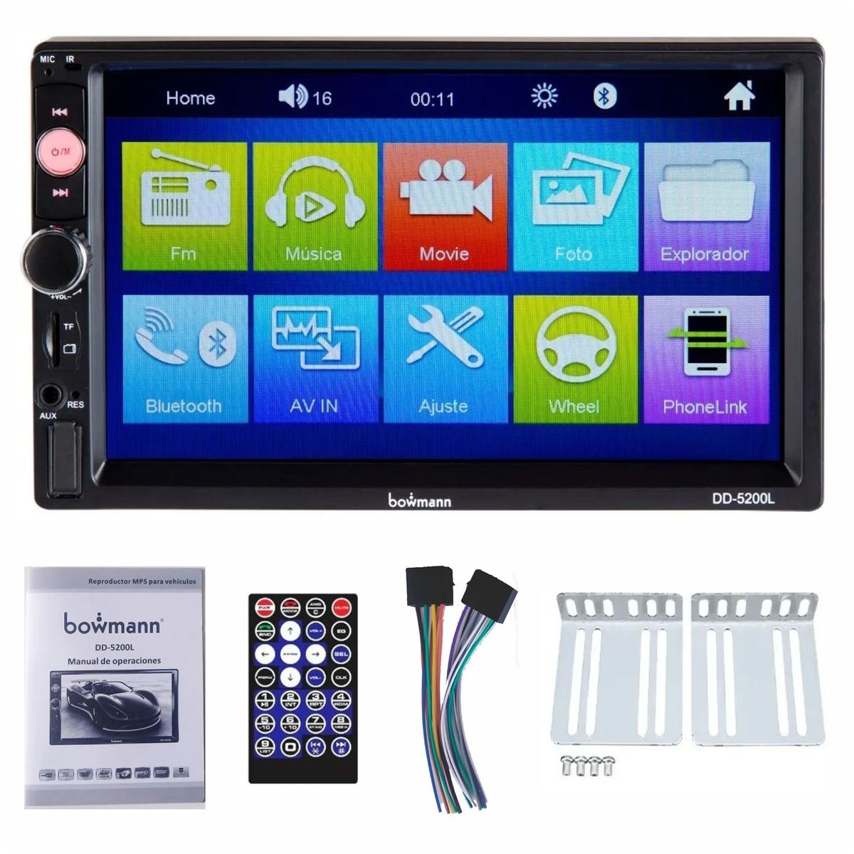 BOWMANN - Autoradio Bowmann con Pantalla 7 pulgadas Mirrorlink Android DD-5200l