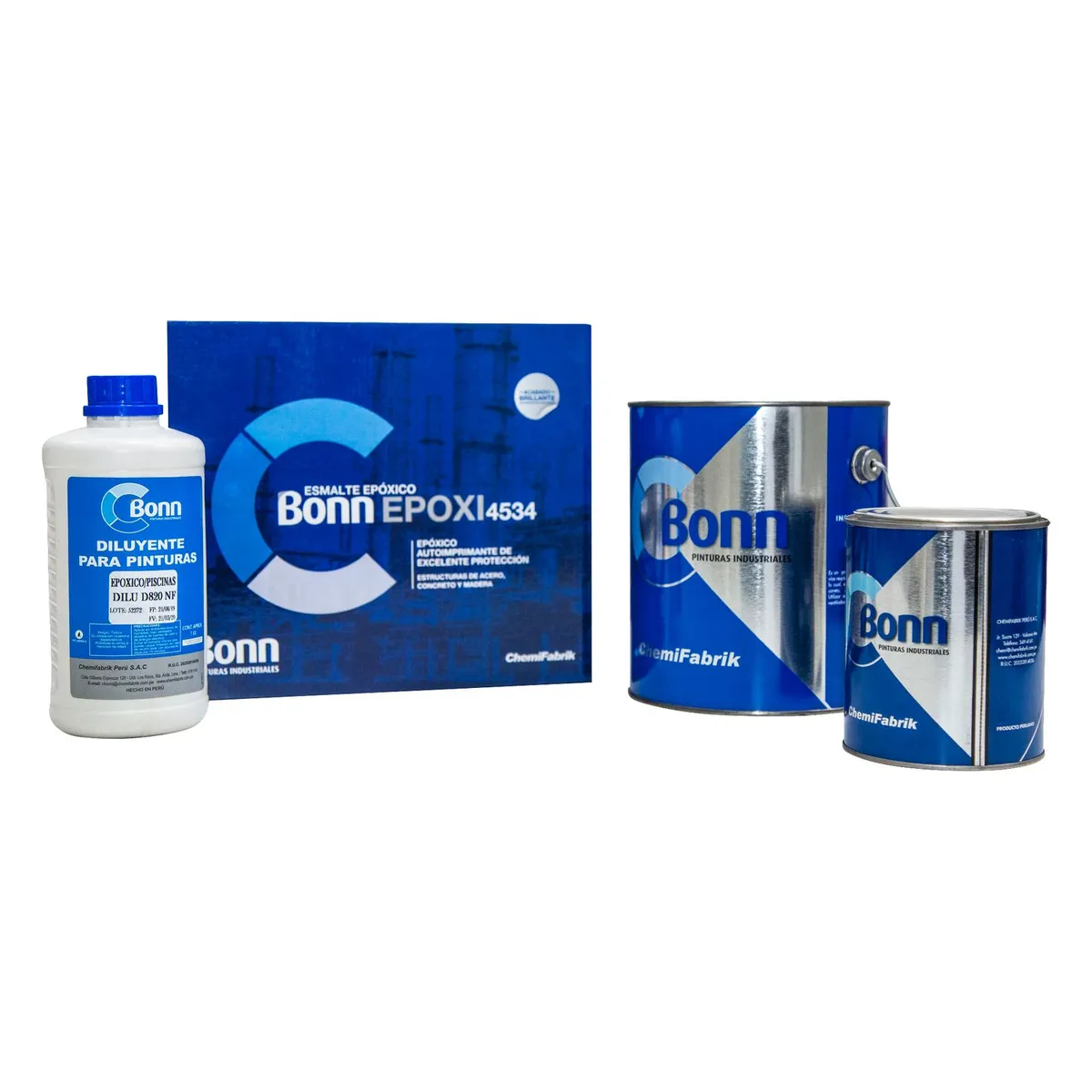 BONN - Kit Epoxico Epoxi 4534 Blanco