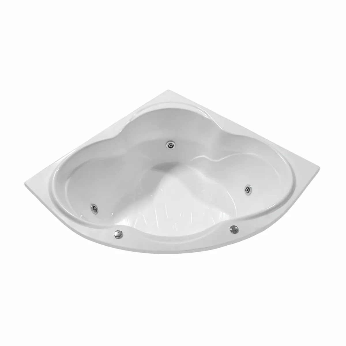 CUBA&SPA - Tina Hidromasaje Esquinera Corian Builder 130x130cm Blanca.