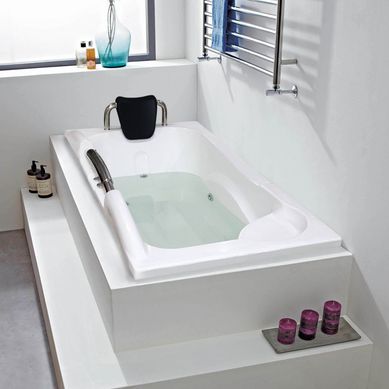 Tina Hidromasaje Rectangular Athenea Builder 169x85x47cm Blanca